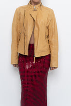 Load image into Gallery viewer, Vintage x Made in India x TRISTAN Yellow Leather Biker Jacket (XS-M)