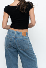 Load image into Gallery viewer, Vintage x ESPRIT Black Angora Fitted Top (XXS, XS)