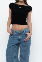 Load image into Gallery viewer, Vintage x ESPRIT Black Angora Fitted Top (XXS, XS)