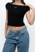 Load image into Gallery viewer, Vintage x ESPRIT Black Angora Fitted Top (XXS, XS)