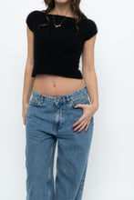 Load image into Gallery viewer, Vintage x ESPRIT Black Angora Fitted Top (XXS, XS)