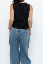 Load image into Gallery viewer, Vintage x TALBOTS Black Raw Silk, Wool Vest (L)