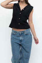 Load image into Gallery viewer, Vintage x TALBOTS Black Raw Silk, Wool Vest (L)