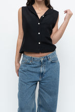Load image into Gallery viewer, Vintage x TALBOTS Black Raw Silk, Wool Vest (L)