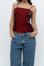 Load image into Gallery viewer, Vintage x Made in Canada x Red Floral Satin Tank (XS)