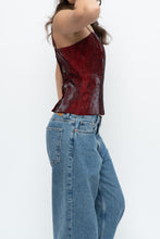 Load image into Gallery viewer, Vintage x Made in Canada x Red Floral Satin Tank (XS)