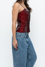 Load image into Gallery viewer, Vintage x Made in Canada x Red Floral Satin Tank (XS)