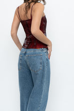 Load image into Gallery viewer, Vintage x Made in Canada x Red Floral Satin Tank (XS)