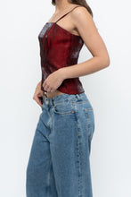 Load image into Gallery viewer, Vintage x Made in Canada x Red Floral Satin Tank (XS)