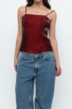 Load image into Gallery viewer, Vintage x Made in Canada x Red Floral Satin Tank (XS)