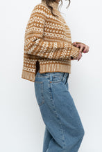 Load image into Gallery viewer, Vintage x Gold, Cream Patterned Handknit Wool Sweater (XS-M)