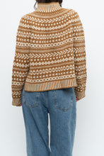 Load image into Gallery viewer, Vintage x Gold, Cream Patterned Handknit Wool Sweater (XS-M)