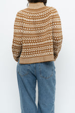 Load image into Gallery viewer, Vintage x Gold, Cream Patterned Handknit Wool Sweater (XS-M)