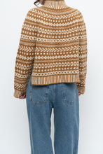 Load image into Gallery viewer, Vintage x Gold, Cream Patterned Handknit Wool Sweater (XS-M)