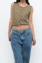 Load image into Gallery viewer, Vintage x Brown Eyelette Cotton Cropped Tank (S, M)