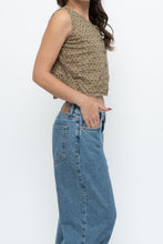 Load image into Gallery viewer, Vintage x Brown Eyelette Cotton Cropped Tank (S, M)