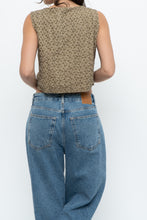 Load image into Gallery viewer, Vintage x Brown Eyelette Cotton Cropped Tank (S, M)