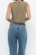 Load image into Gallery viewer, Vintage x Brown Eyelette Cotton Cropped Tank (S, M)