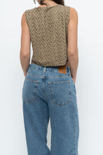 Load image into Gallery viewer, Vintage x Brown Eyelette Cotton Cropped Tank (S, M)