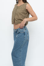 Load image into Gallery viewer, Vintage x Brown Eyelette Cotton Cropped Tank (S, M)