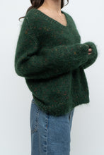 Load image into Gallery viewer, Vintage x Dark Green Speckled Mohair Sweater (XS-M)