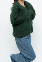 Load image into Gallery viewer, Vintage x Dark Green Speckled Mohair Sweater (XS-M)