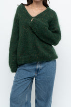 Load image into Gallery viewer, Vintage x Dark Green Speckled Mohair Sweater (XS-M)