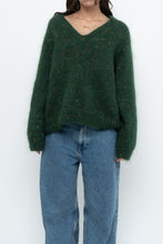 Load image into Gallery viewer, Vintage x Dark Green Speckled Mohair Sweater (XS-M)