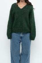 Load image into Gallery viewer, Vintage x Dark Green Speckled Mohair Sweater (XS-M)