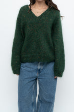 Load image into Gallery viewer, Vintage x Dark Green Speckled Mohair Sweater (XS-M)