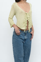 Load image into Gallery viewer, Vintage x Made in Turkey x CRISCA Light Green Cotton Knit Top (XS-M)