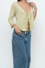 Load image into Gallery viewer, Vintage x Made in Turkey x CRISCA Light Green Cotton Knit Top (XS-M)