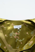 Load image into Gallery viewer, Vintage x Made in Canada x Chartreuse Satin Floral Vest (M, L)