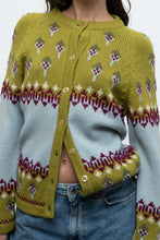 Load image into Gallery viewer, Vintage x Made in Hong Kong x WHITE STAG Patterned Pure Wool Cardigan (XS-M)