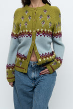 Load image into Gallery viewer, Vintage x Made in Hong Kong x WHITE STAG Patterned Pure Wool Cardigan (XS-M)