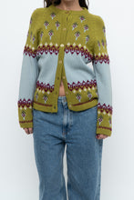 Load image into Gallery viewer, Vintage x Made in Hong Kong x WHITE STAG Patterned Pure Wool Cardigan (XS-M)