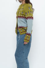 Load image into Gallery viewer, Vintage x Made in Hong Kong x WHITE STAG Patterned Pure Wool Cardigan (XS-M)