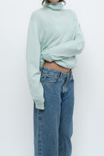 Load image into Gallery viewer, Vintage x Made in Scotland x Light Teal Pure Cashmere Turtleneck (XS-XL)