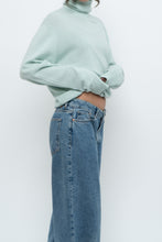 Load image into Gallery viewer, Vintage x Made in Scotland x Light Teal Pure Cashmere Turtleneck (XS-XL)