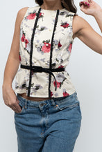 Load image into Gallery viewer, Vintage x HELL BUNNY Floral Belted Top (XS, S)