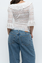 Load image into Gallery viewer, CAROLINA HERRERA x White Lace Top (S, M)