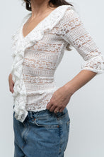 Load image into Gallery viewer, CAROLINA HERRERA x White Lace Top (S, M)