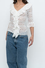Load image into Gallery viewer, CAROLINA HERRERA x White Lace Top (S, M)