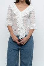 Load image into Gallery viewer, CAROLINA HERRERA x White Lace Top (S, M)