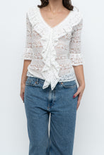 Load image into Gallery viewer, CAROLINA HERRERA x White Lace Top (S, M)