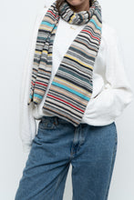 Load image into Gallery viewer, Vintage x PAUL SMITH Grey Soft Wool Striped Scarf