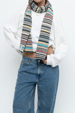 Load image into Gallery viewer, Vintage x PAUL SMITH Grey Soft Wool Striped Scarf