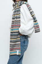 Load image into Gallery viewer, Vintage x PAUL SMITH Grey Soft Wool Striped Scarf