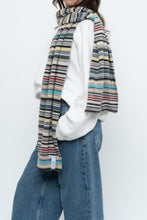 Load image into Gallery viewer, Vintage x PAUL SMITH Grey Soft Wool Striped Scarf