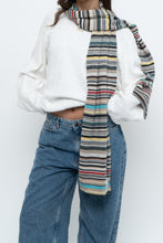 Load image into Gallery viewer, Vintage x PAUL SMITH Grey Soft Wool Striped Scarf
